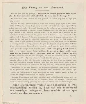 A question and an answer. Text sheet with a text by publisher Jan Schiutem... 写真素材