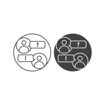 Question and answer . Vector icon template Stock Illustration