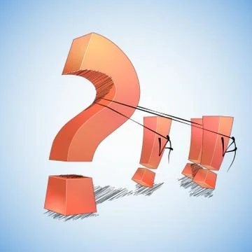 Question and answers Illustrazione stock