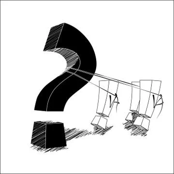 Question and answers Illustrazione stock