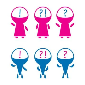 Question and exclamation Stock Illustration