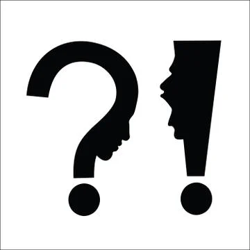 Question and Exclamation mark Ilustração Stock