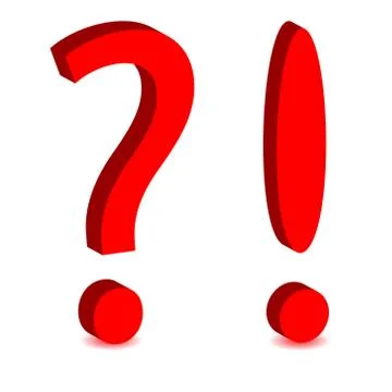 Question and exclamation mark Stock Illustration