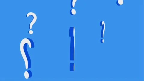 Question and exclamation marks falling animation Stock Footage 327364012