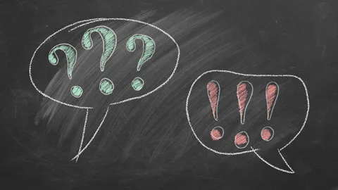 Question and exclamation marks Stock Footage 139618319