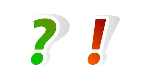 Question and exclamation marks Illustrazione stock