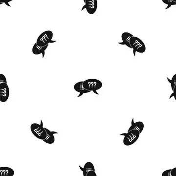 Question and exclamation pattern seamless black イラスト素材