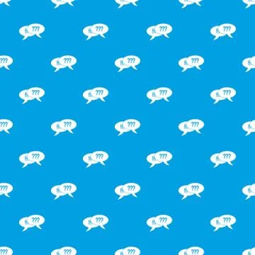 Question and exclamation pattern seamless blue Stockillustratie