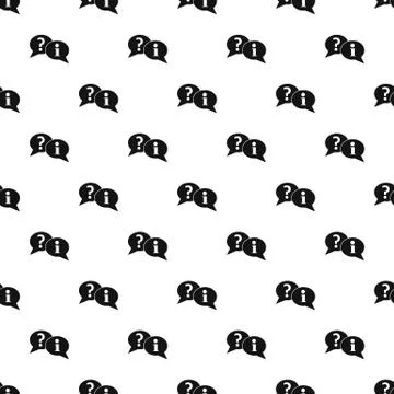 Question and exclamation speech bubbles pattern Illustrazione stock