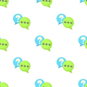 Question and exclamation speech bubbles pattern seamless vector Stockillustratie