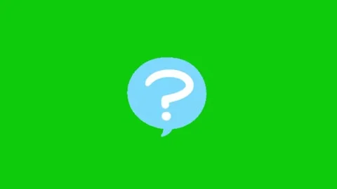 Question animation on green background 库存影片 332338552