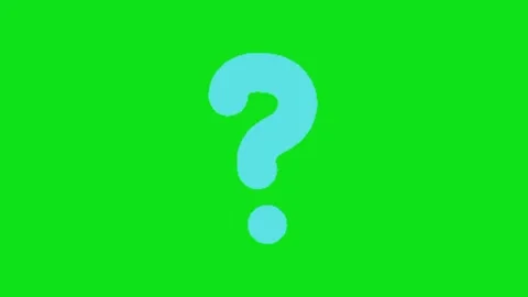 Question animation on green screen Stock Footage 328961940