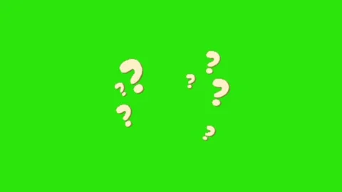 Question animation on green screen Vidéo 332751377