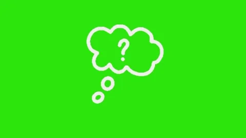 Question animation on green screen 库存影片 332751378