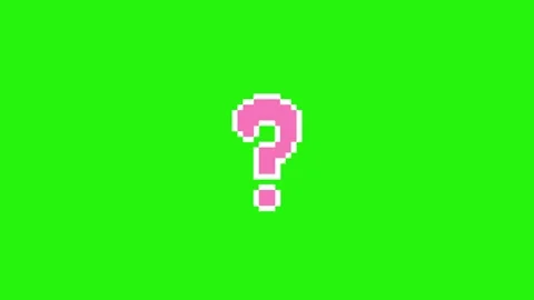 Question animation on green screen 動画素材 334771995