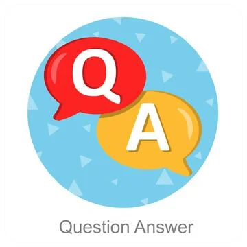 Question Answer and faq icon concept Stock Illustration