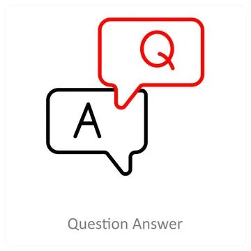 Question Answer And Query Icon Concept Stock Illustration