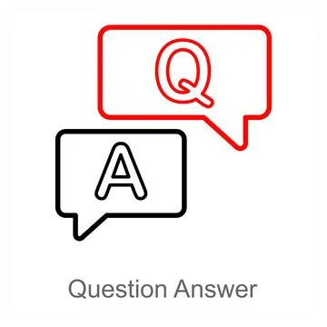 Question Answer and query icon concept Ilustração Stock