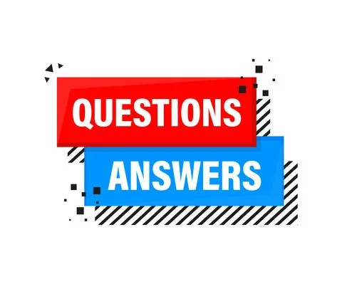 Question answer chat balloons in red and blue colors on a blue background. Stock Illustration