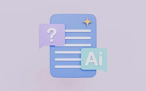 Question answer chat document paper with artificial intelligence chatbot Stock Illustration