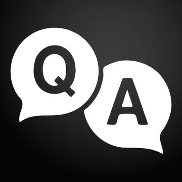 Question answer icon. Q&amp;A speech bubbles line art vector icon for apps and we 스톡 일러스트