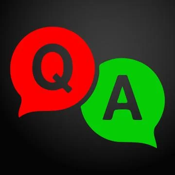 Question answer icon. Q&amp;A speech bubbles line art vector icon for apps and we Stock Illustration