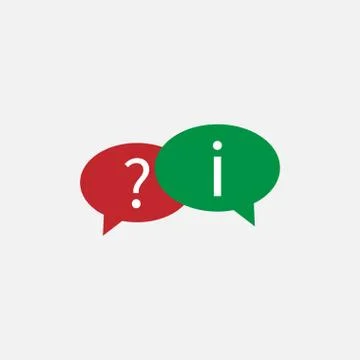 Question answer icon. Vector illustration, flat design. Stock Illustration