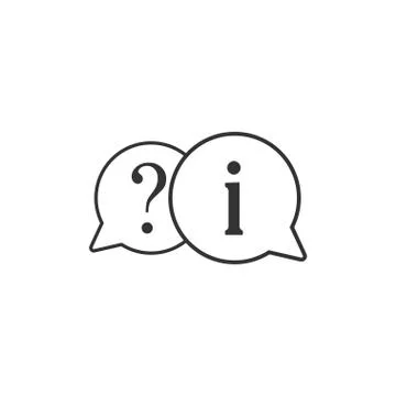 Question answer icon. Vector illustration, flat design. Illustrazione stock