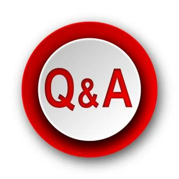 Question answer red modern web icon on white background. Stock Illustration