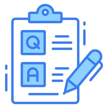 Question Answer Survey icon, Survey and Feedback, modern vector illustration Stock Illustration