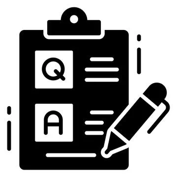 Question Answer Survey icon, Survey and Feedback, modern vector illustration Stock Illustration