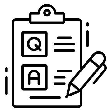 Question Answer Survey icon, Survey and Feedback, modern vector illustratio.. Stock Illustration