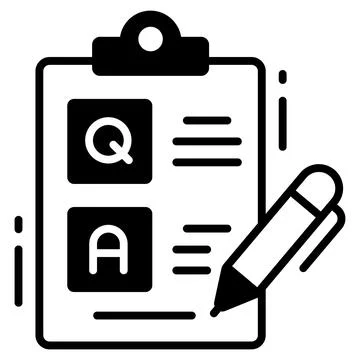 Question Answer Survey icon, Survey and Feedback, modern vector illustration Stock Illustration