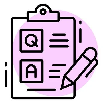 Question Answer Survey icon, Survey and Feedback, modern vector illustration Stock Illustration
