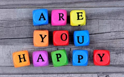 Question Are you happy on table Stock Photos