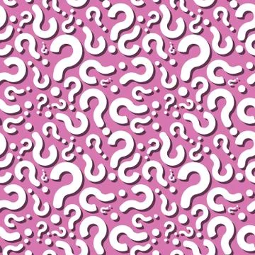 Question Ask Sign Shadow Seamless Pattern Stock Illustration
