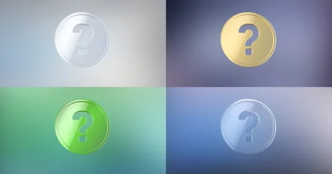 Question Badge 3d Icon Stock Footage 67743620