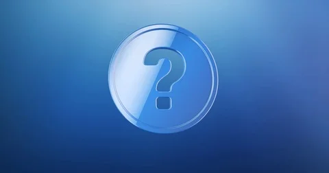 Question Badge Blue 3d Icon Stock Footage 71352465