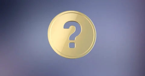 Question Badge Gold 3d Icon Stock Footage 67742383