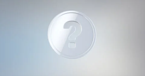 Question Badge White 3d Icon Stock Footage 67742525