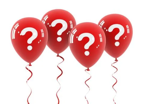 Question balloon concept  3d illustration Ilustração Stock