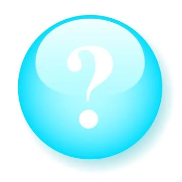 Question, blue button Stock Illustration