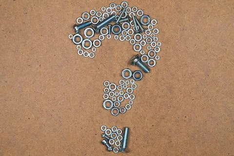 Question from bolts and nuts Foto stock
