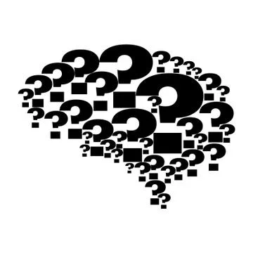 Question Brain icon Illustrazione stock