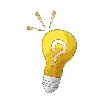 Question bulb illustration Stock Illustration