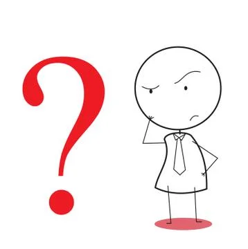Question businessman Stock Illustration