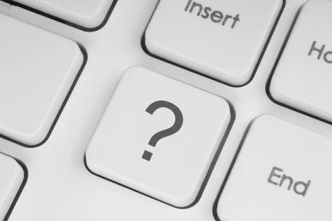 Question button on the keyboard Stock Photos