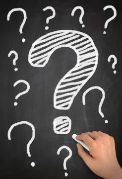 Question chalkboard write Stock Illustration