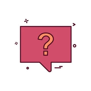 Question chat sms icon vector design Illustrazione stock