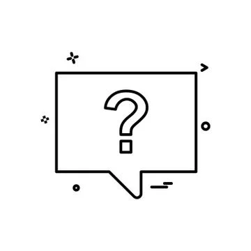 Question chat sms icon vector design Illustrazione stock